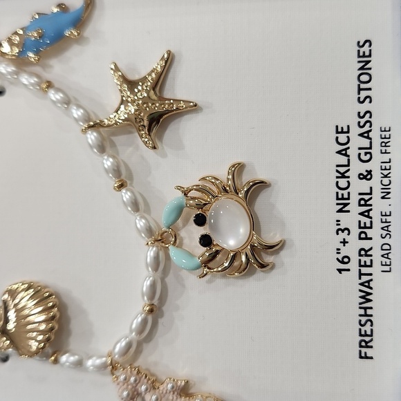 🔹️Piper K🔹️ gorgeous nautical charm 16" Sea necklace Sheahorse Star Shells ✨🦀 - Picture 4 of 7